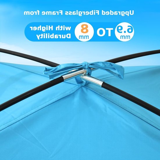 Strandtent voor 4-5 Personen - UPF 50+ UV-Bescherming - Lichtgewicht Familietent voor Strand, Camping & Vissen — afbeelding 4