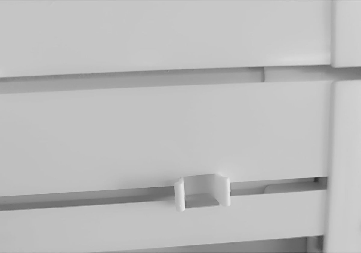 SnelShoppen - 10 End Stops voor Gordijnrails met Hoekuitsparing 10mm x 10mm, Kunststof Stopper voor Gordijnrails, Wit - 10 Stuks