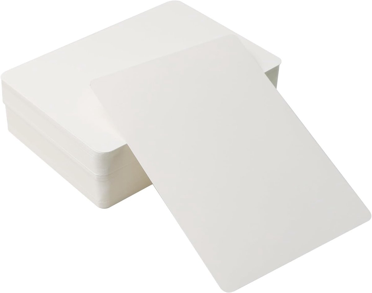 SnelShoppen - 100 Stuks Blank Kraft Papier Kaarten 14.8 x 11 cm - Onbedrukte Groetekaarten, Uitnodigingen, Bedankkaarten, Bruiloften, Verjaardagen, Cr