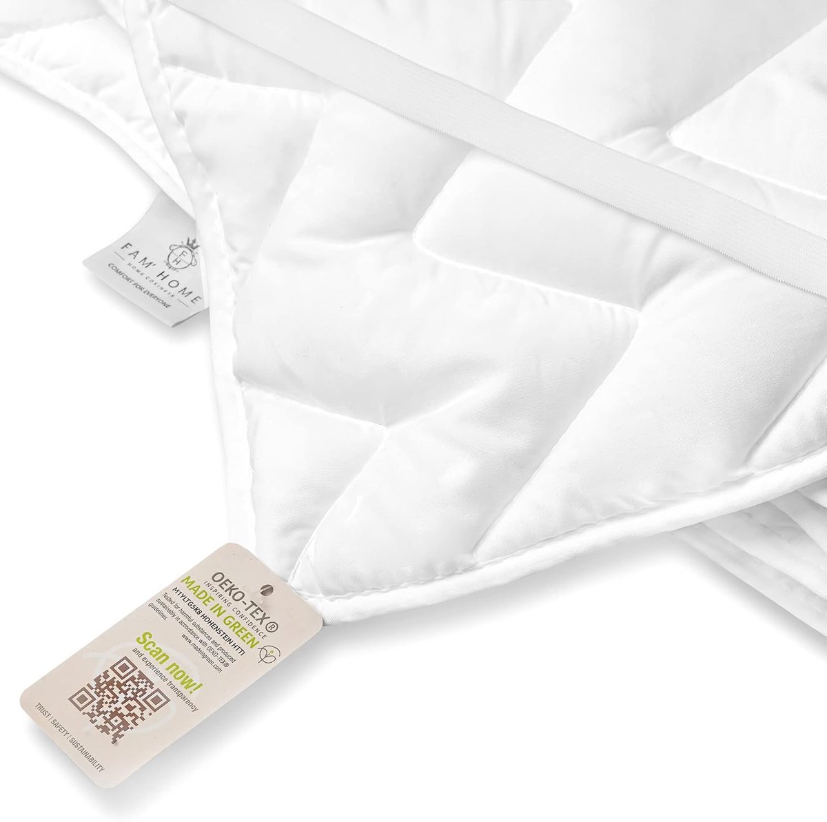 SnelShoppen - Wasbare Matrasbeschermer 90x200 cm - Hygiënisch Quilted Topper - Microfiber Polyester - Kleur Wit - Perfect voor Gezond Slapen