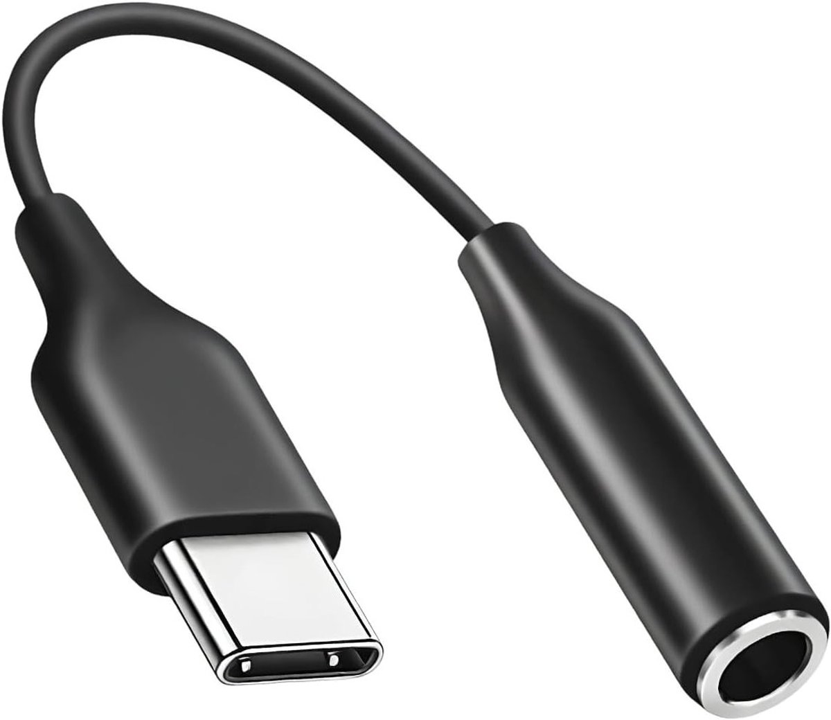 Hoge resolutie USB-C naar 3.5mm jack adapter met DAC chip, verliesvrije audio, microfoon en multifunctionele bediening voor smartphones en laptops