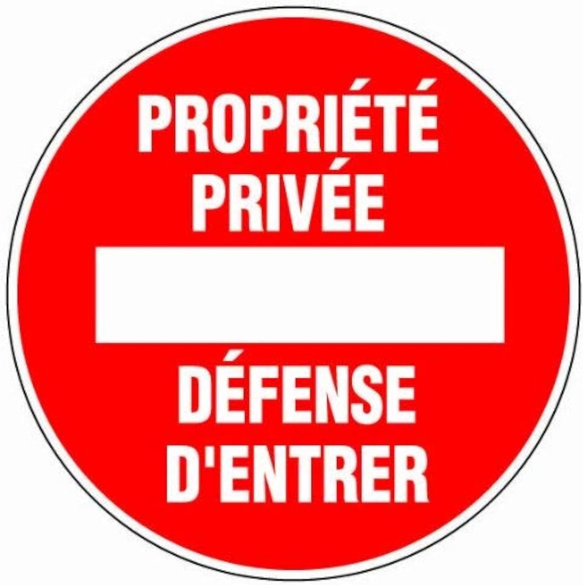 SnelShoppen - Panneau de Signalisation - UV-bestendig Hard Shell - Privé Eigendom - Veiligheidsbord voor Tuin, Camping, Feest, Buiten, Binnen - Franse