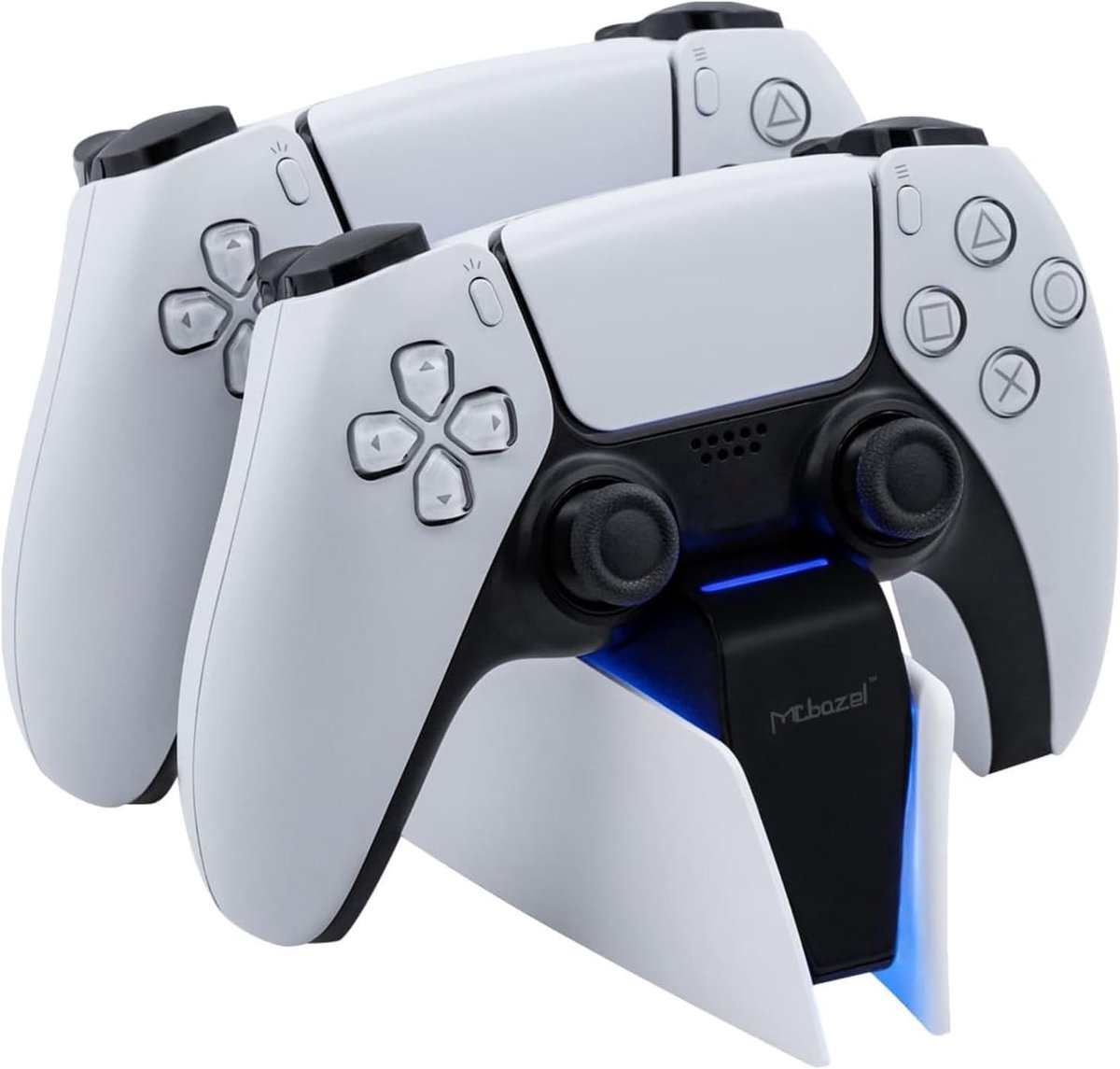 Thijox - Dual USB Charger Station voor PS5 DualSense Controllers - Snellader, Oplaad Dock met LED Indicatoren, Tri-bescherming, Dubbel Oplaadpunt