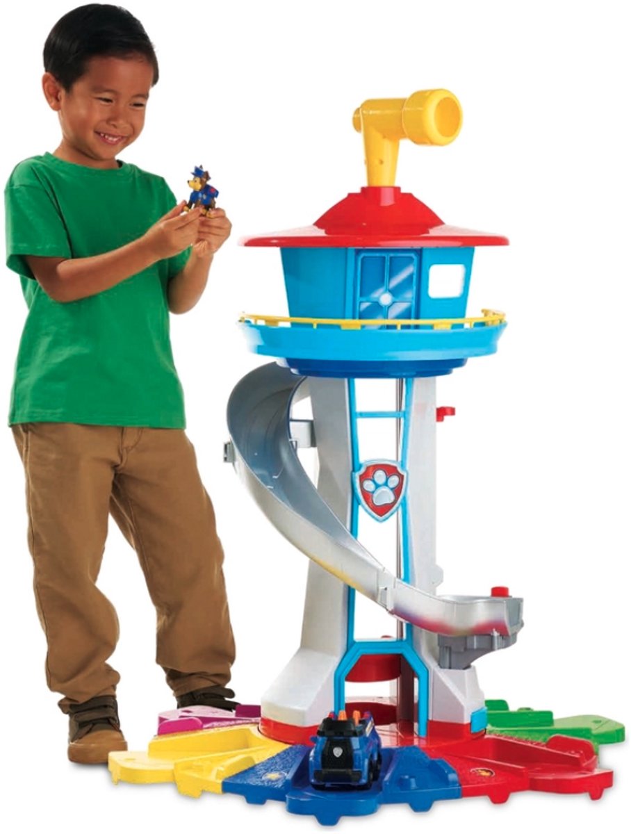 PAW Patrol Speelgoed - Enorm Grote Uitkijktoren met 1 Chase Figuur en 1 Voertuig - 82 cm Hoog - Toren - Figuren - Poppetjes - Speelgoed vanaf 3 Jaar