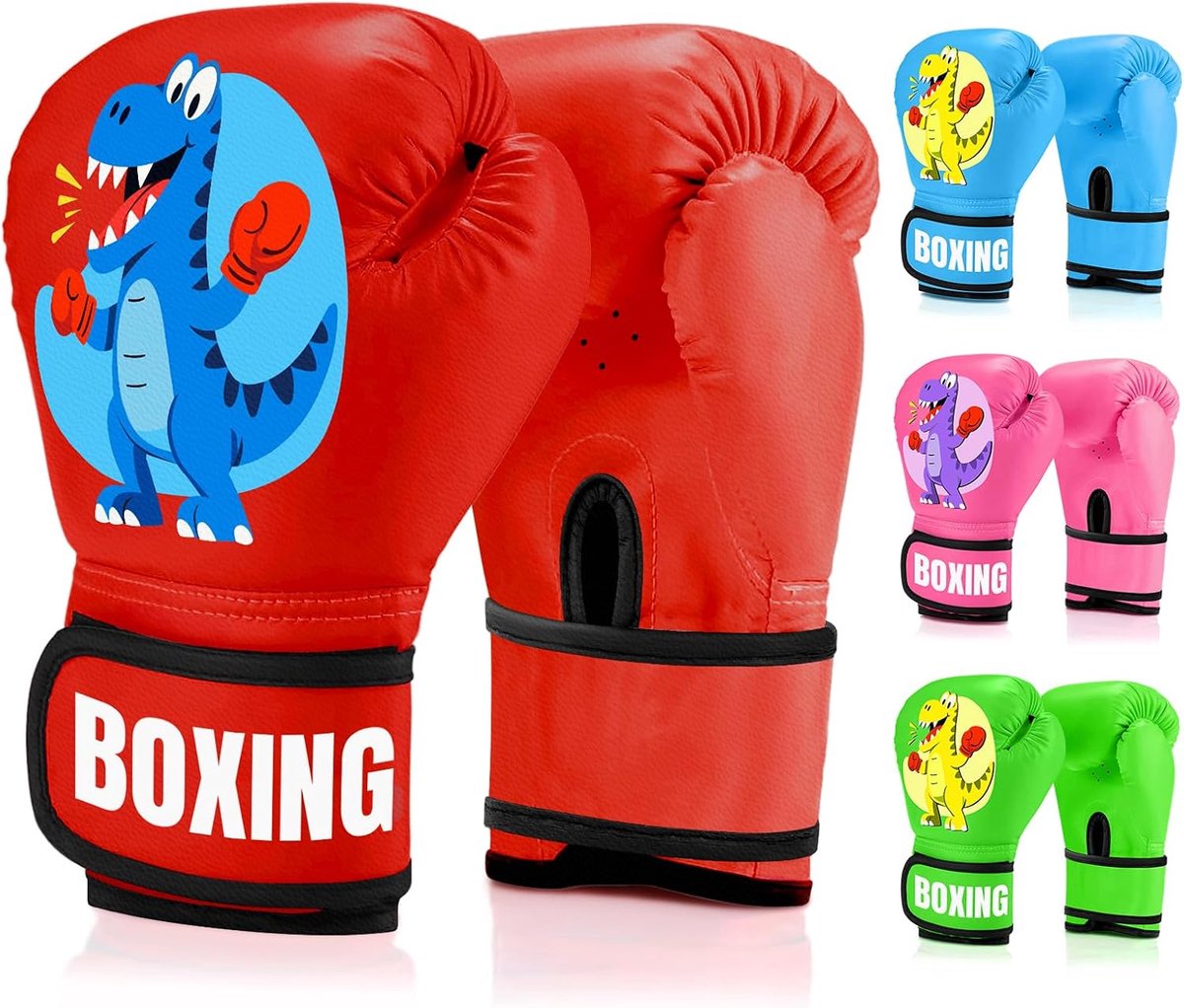 SnelShoppen - Boxing Gloves voor Kinderen 3-14 Jaar - PU Leren Bokshandschoenen voor Punching Bag, Sparring, Muay Thai, MMA, Kickboxing, Martial Arts