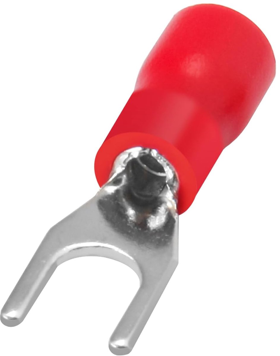 SnelShoppen - Heschen Draadconnector SV1.25-4S, M8, voor 0.5-1.5 mm² (22-16 AWG), Rood, 100 Stuks, Voor Elektrische Verbindingen, Kwaliteit en Betrouw