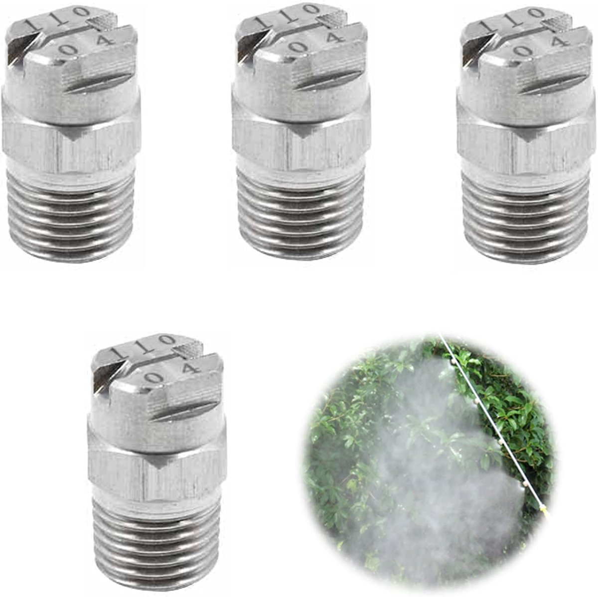 SnelShoppen - Pack van 4 Hogedrukreinigers, Oppervlakte Cleaner, Spuitmond, Hoge Druk Spuitmond voor Waterbezem en Vloer Cleaner, 110 Graden, 1.3 mm G