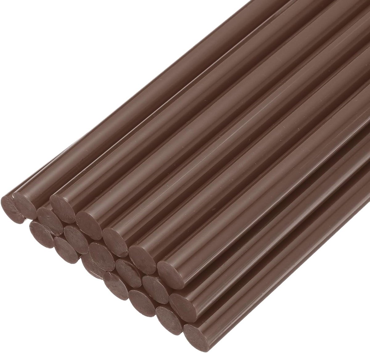 SnelShoppen - Pack van 20 Lijmpatronen 7 mm x 200 mm voor Lijmpistolen, Bruin, Sterke Viscositeit, EVA Materialen, Ideaal voor DIY Reparaties en Creat