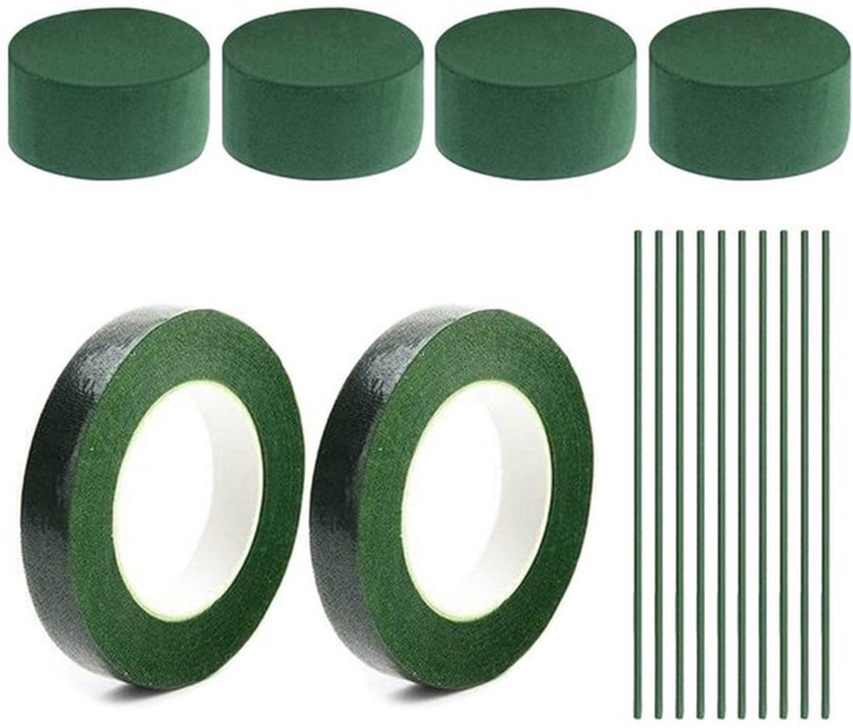 Bloemenschuim Blokken - DIY Boeket Set - Groen - Bloemenaccessoires - Bloemendienblad - Pe