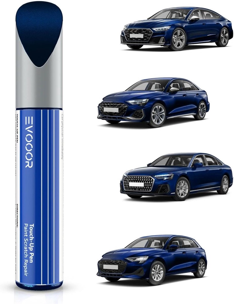 SnelShoppen - Navarra Blue Metallic Car Paint Retouching Pen voor Audi - Krassen en Schade Herstel - Snelle en Eenvoudige Oplossing voor Auto