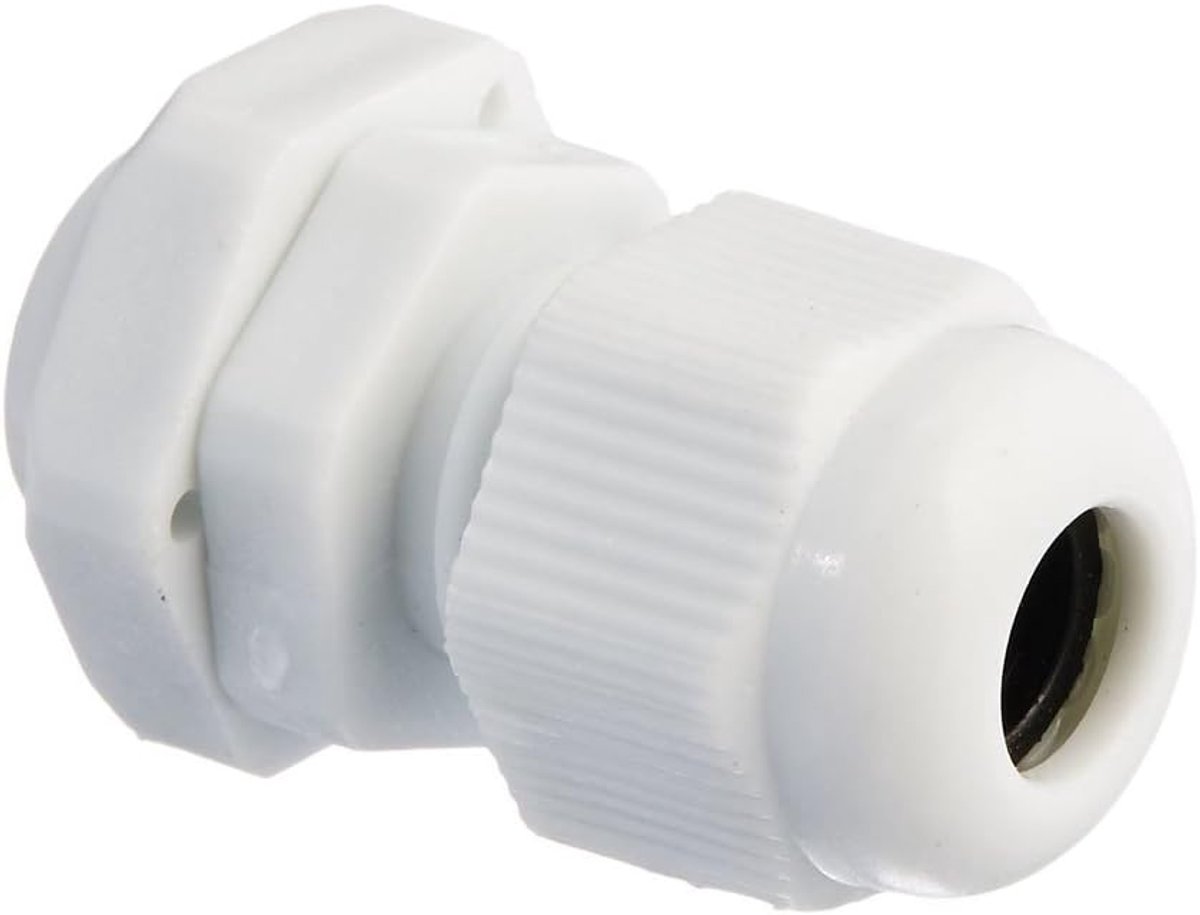 40Pcs PG9 Plastic Connector Gland for 4mm-8mm Cable Color: white - ShopVlot