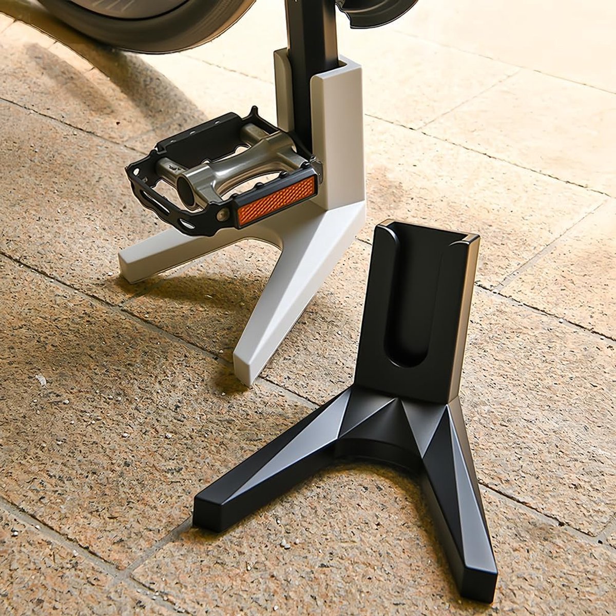 Bicycle Rack, Potable Bike Pedal Stand, ABS Cycling Crank Kickstand Holder Bike Parking Rack for Road Mountain Cycling - ShopVlot