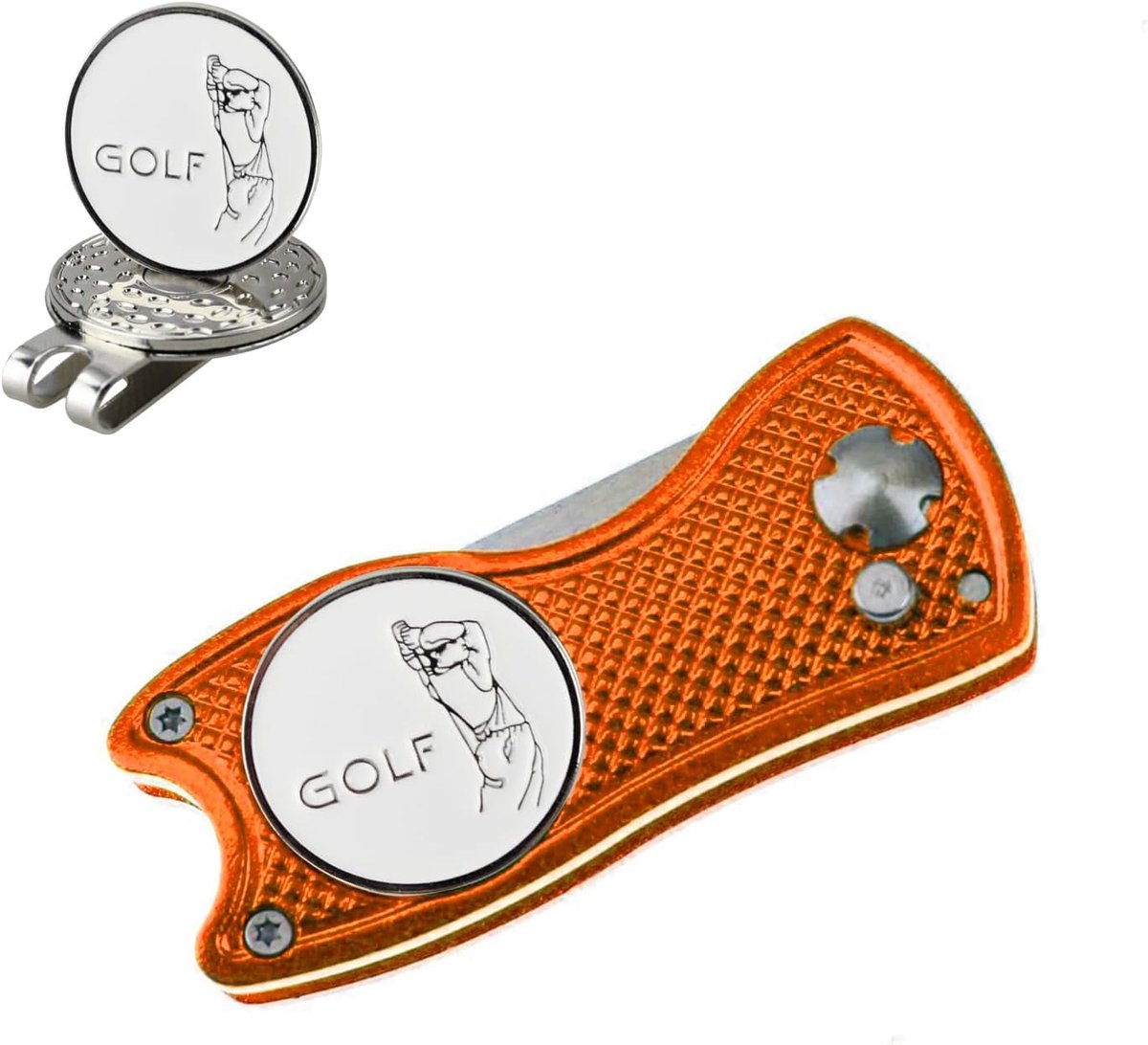 Crestgolf Switchblade Golf Divot Tool Golf Green Repair Pitch Fork - ShopVlot