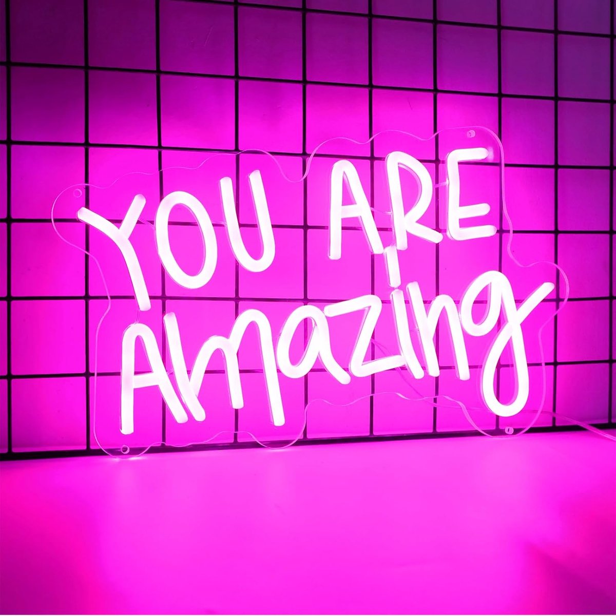 ENUOLI You Are Amazing Neonborden - Artistieke neonlichten voor wanddecoratie, dimbaar roze LED-licht voor slaapkamer - ShopVlot