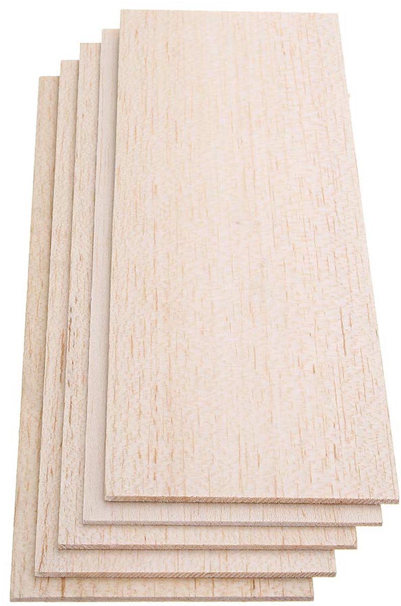 CCChaRLes 310 x 100 mm 5 Pieces Balsa Wood Board 7 Thickness Light Wooden Board for Crafts Aircraft Boat House Ship - ShopVlot