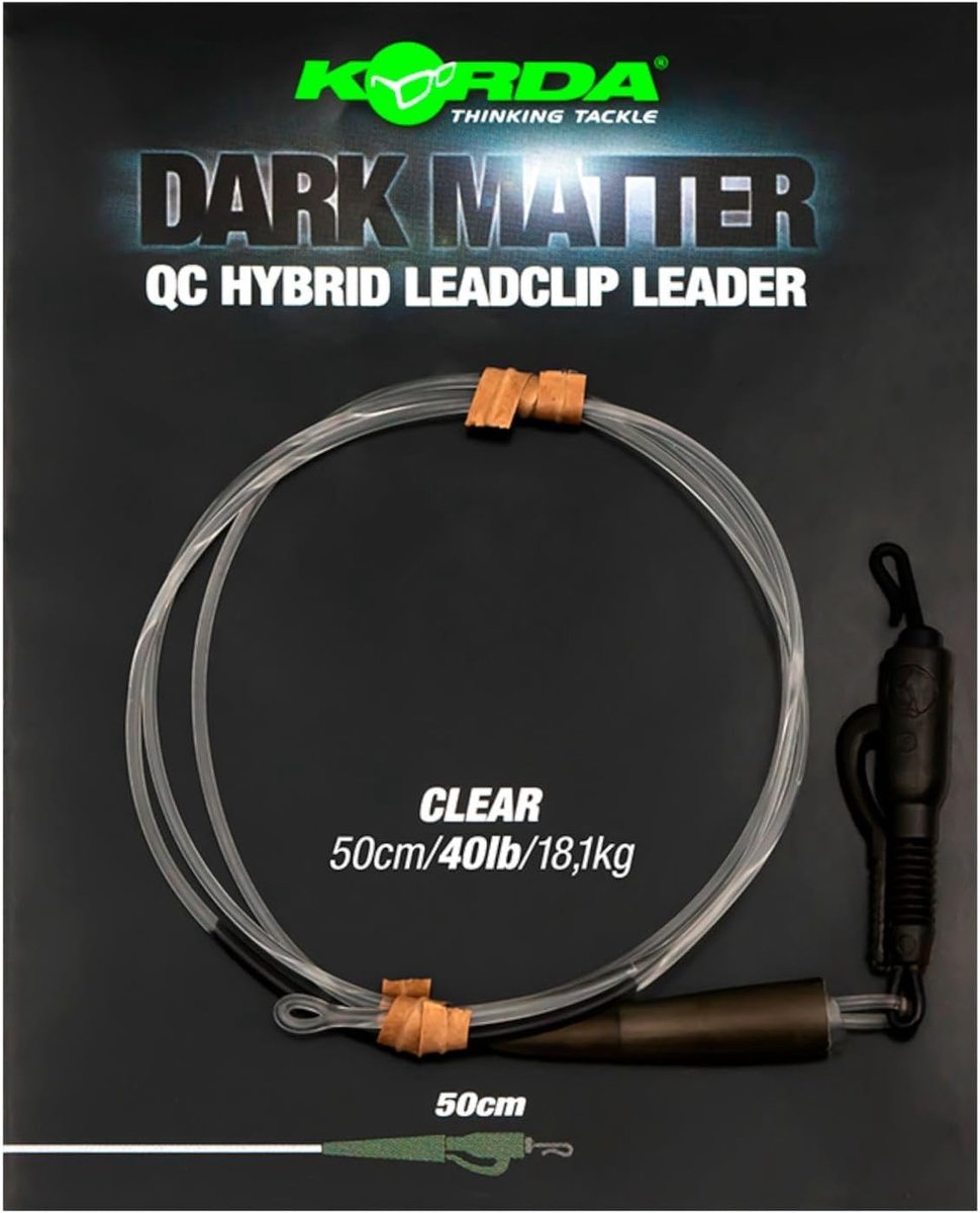 Hybrid Clip Korda Dark Matter Leader 50cm QC Clear - ShopVlot