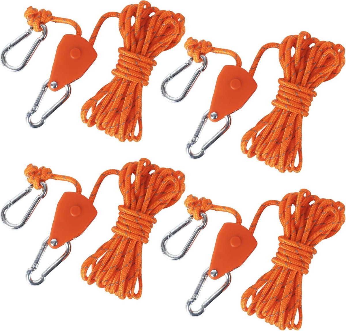 Verstelbare 4 mm scheerlijnen - 4 m spankabels - reflecterende scheerlijnen - ideaal voor zeilen - ShopVlot