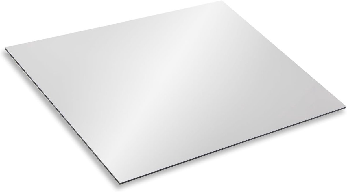 Aluminium composietplaat 30 x 20 cm - zilver - 3 mm dik - ideaal voor modelbouw en doe-het-zelf - ShopVlot