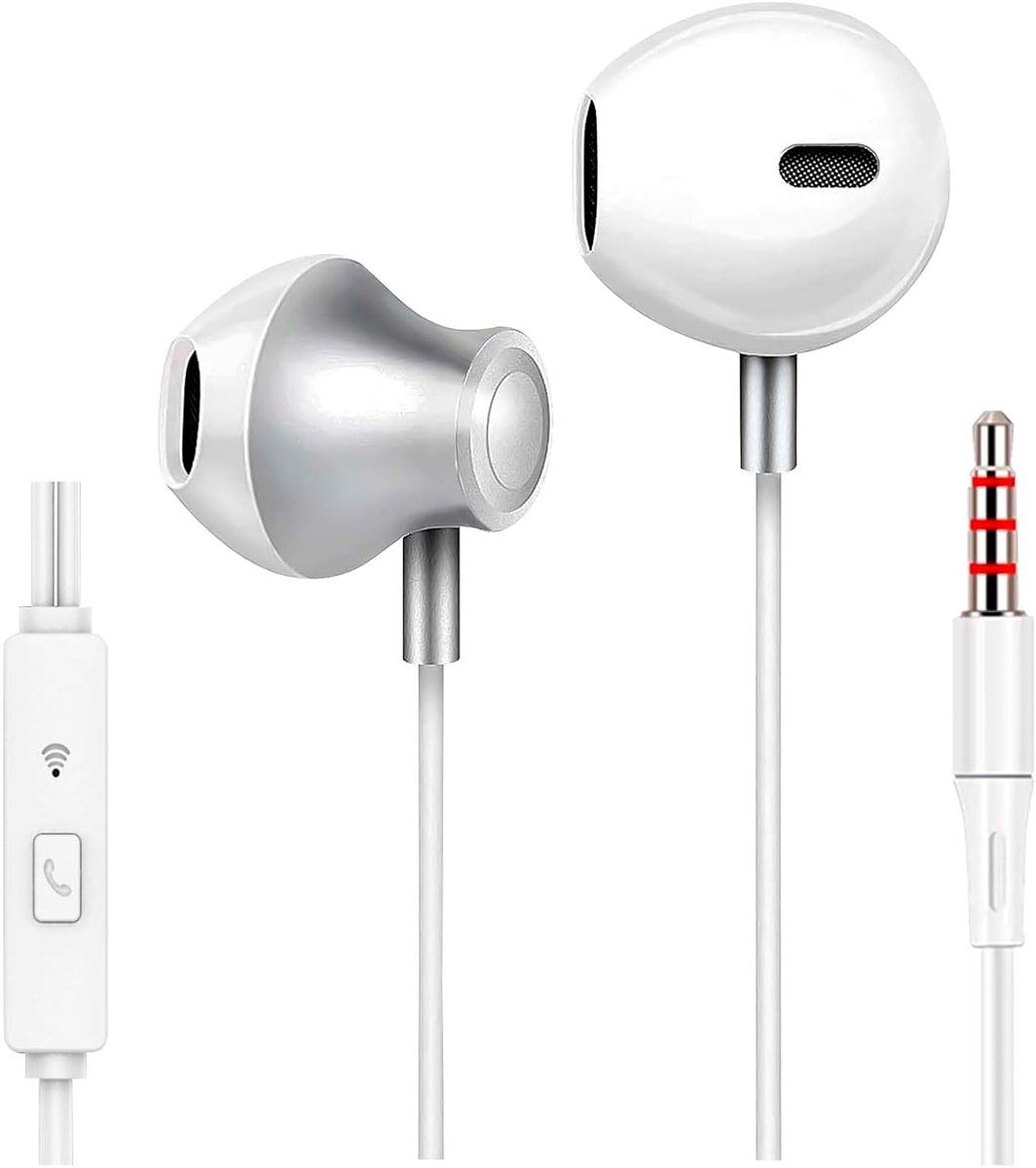 Half-in-Ear hoofdtelefoon 3.5mm - Hi-Fi stereo geluid - Geluidsisolatie - Comfortabel dragen - ShopVlot