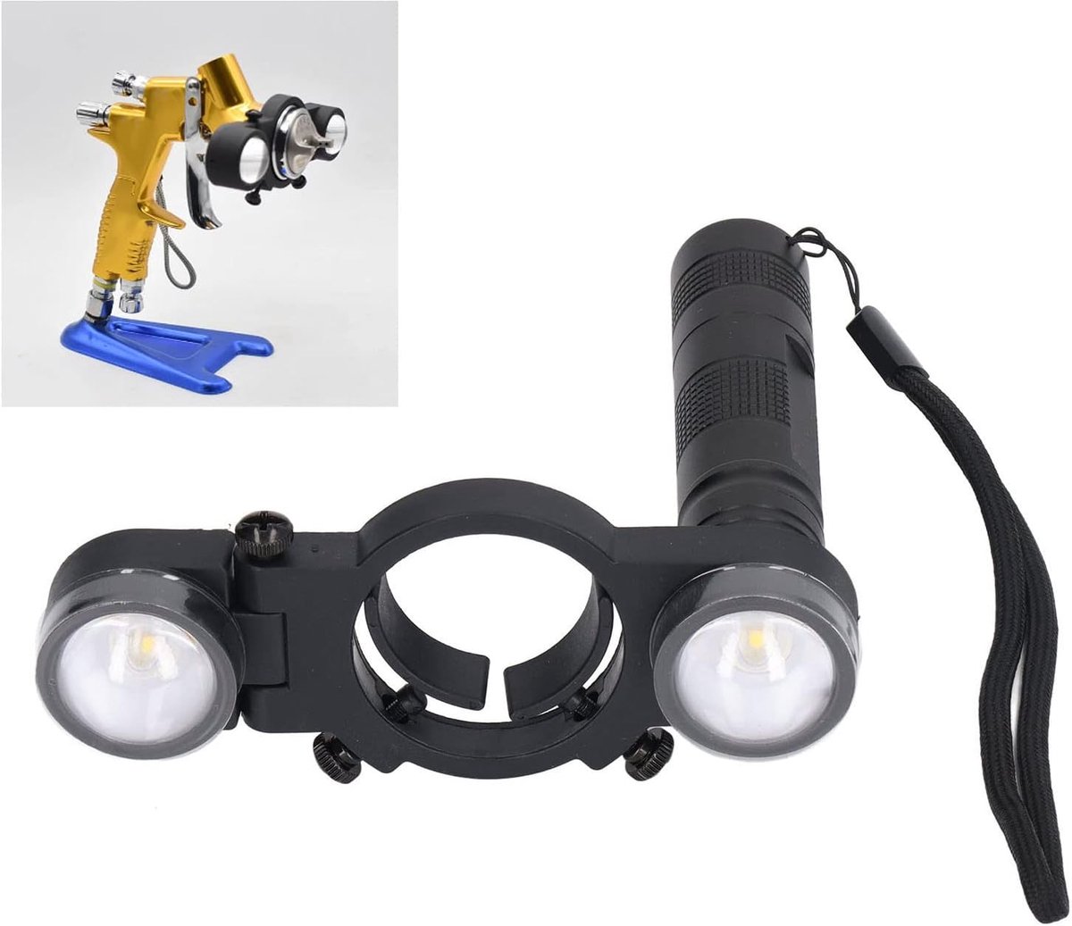 Spuitpistool verlichting - universeel en verstelbare helderheid - 3 lichtniveaus - ideaal voor spuitwerk - ShopVlot