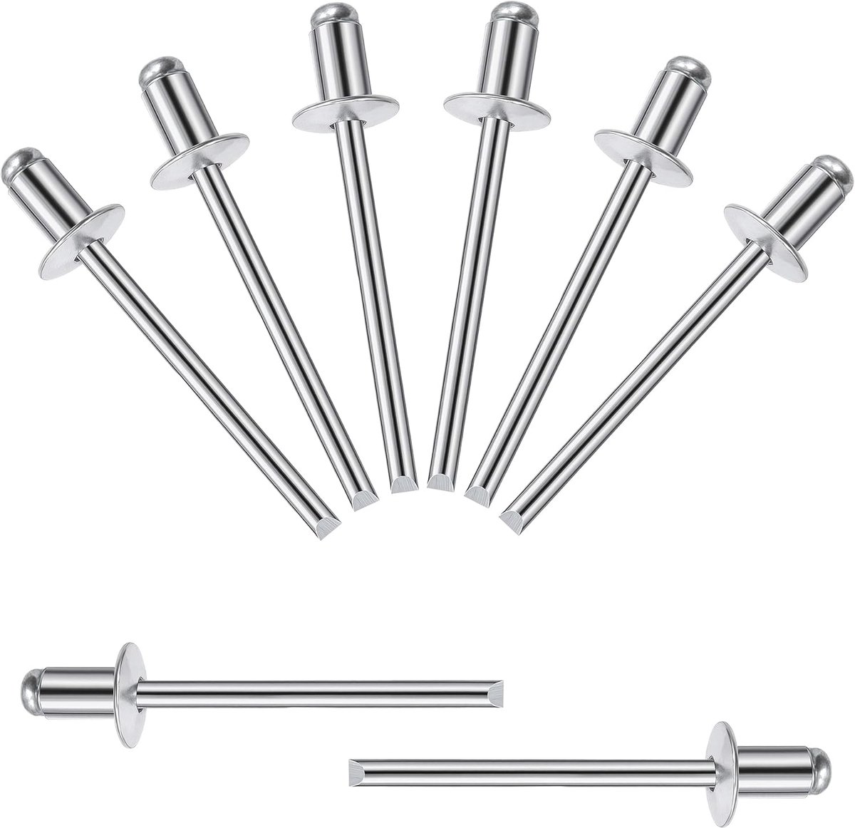 Blindrivetten 4 x 8 mm - Aluminium Handvat met Stalen Mandrel - 100 Stuks voor Duurzame Bevestiging - ShopVlot