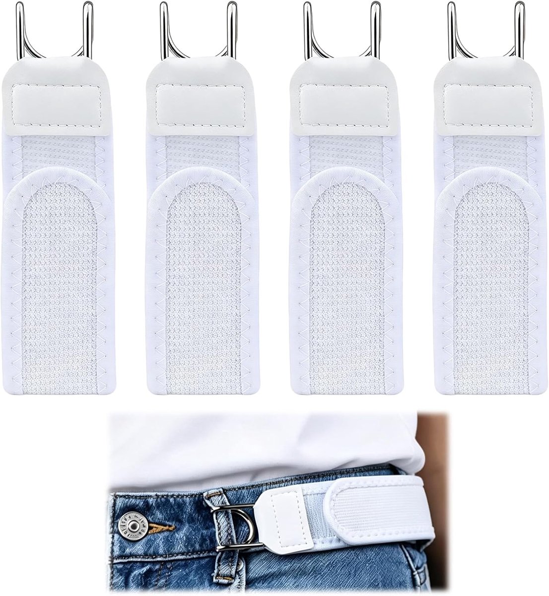 Riem zonder gesp verstelbaar - elastisch, metalen haak - onzichtbaar design - ideaal voor dagelijkse wandelingen - ShopVlot