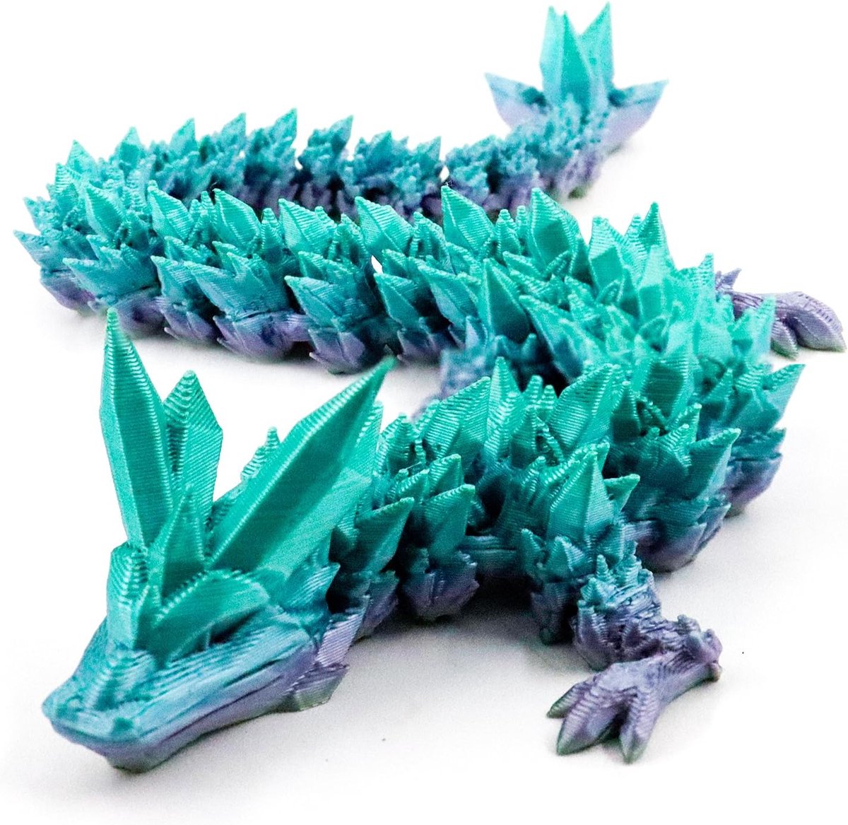 3D geprinte draak 30 cm - kristal uiterlijk - fidget speelgoed - decoratie voor kantoor en thuis - ShopVlot