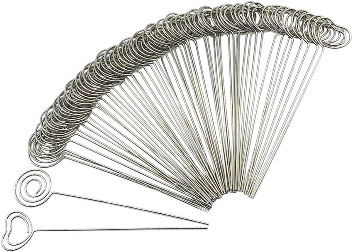 Memo clips 60 stuks - hart en rond - metaal - ideaal voor kantoor en school - ShopVlot