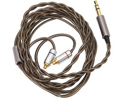 MMCX oordopjes kabel 1.2M - verguld MMCX naar 3.5mm - lage ruis - heldere geluidsweergave - ShopVlot