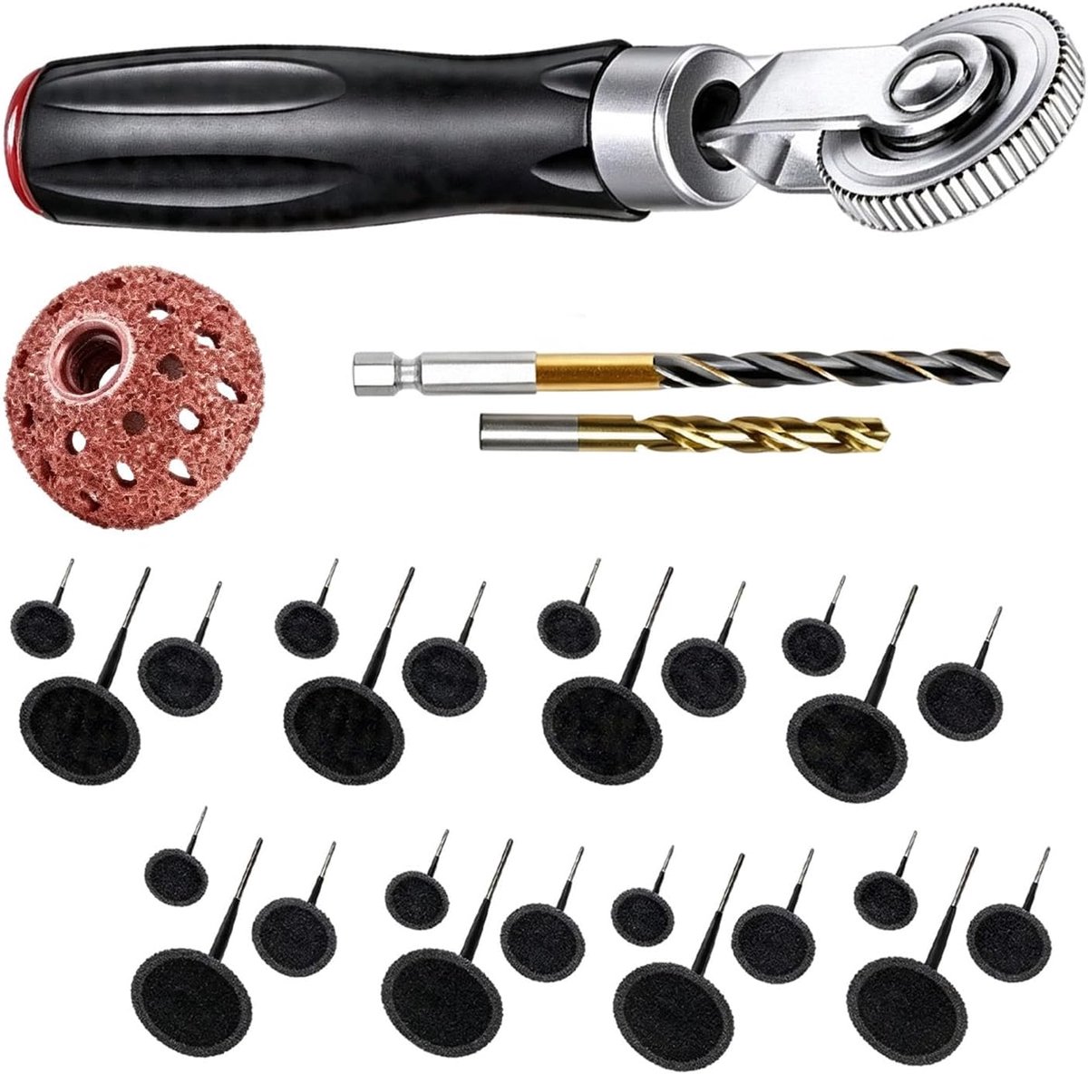 Bandenreparatieset 28 stuks - multifunctionele gereedschapset - rubberen reparatiestekkers - ShopVlot