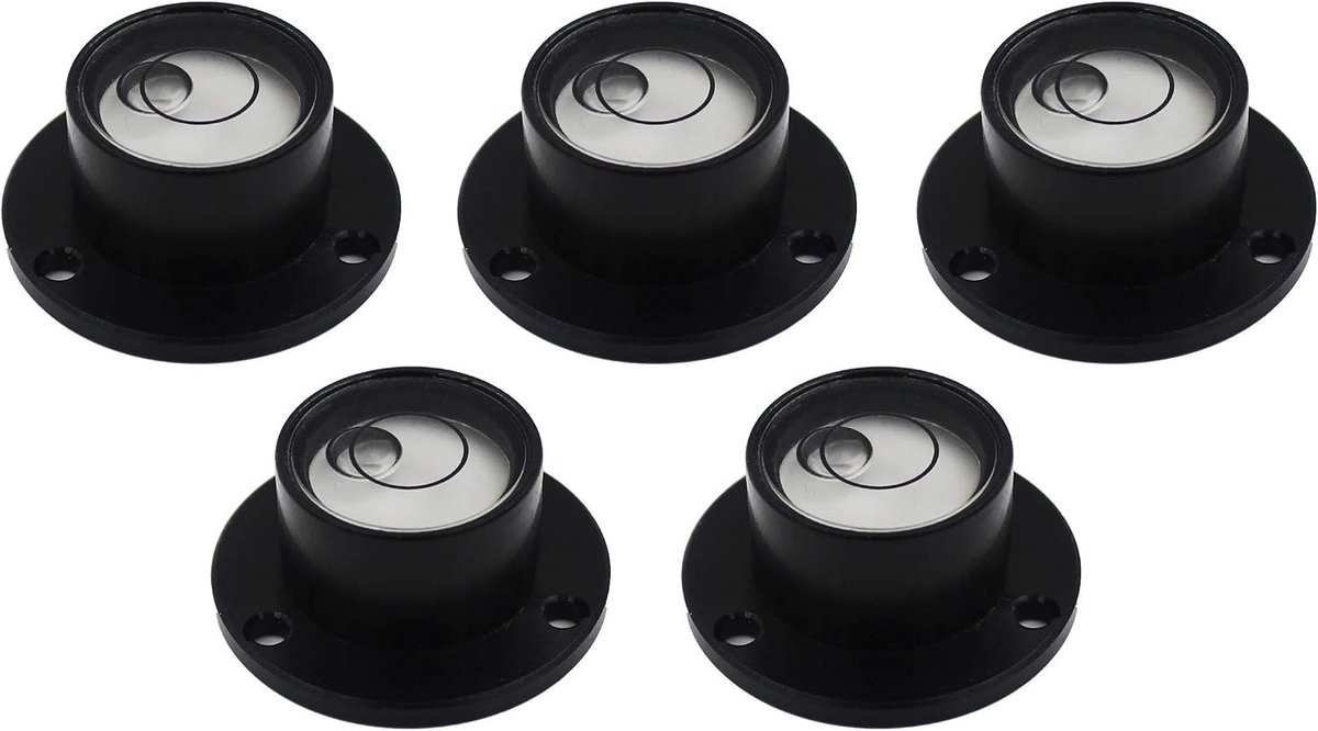 Set van 5 ronde libellen - metalen doos - zwart - decoratief en uniek - ShopVlot