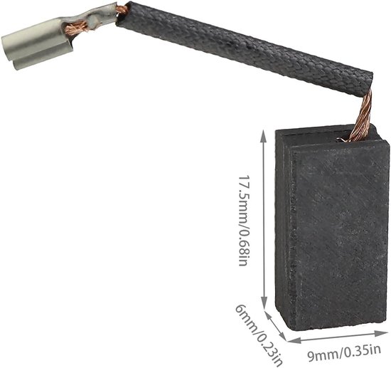 Koolborstels voor grasmaaier D73 6x9x17.5mm - vervangend onderdeel voor Bosch Rotak - lange levensduur - ShopVlot — afbeelding 3