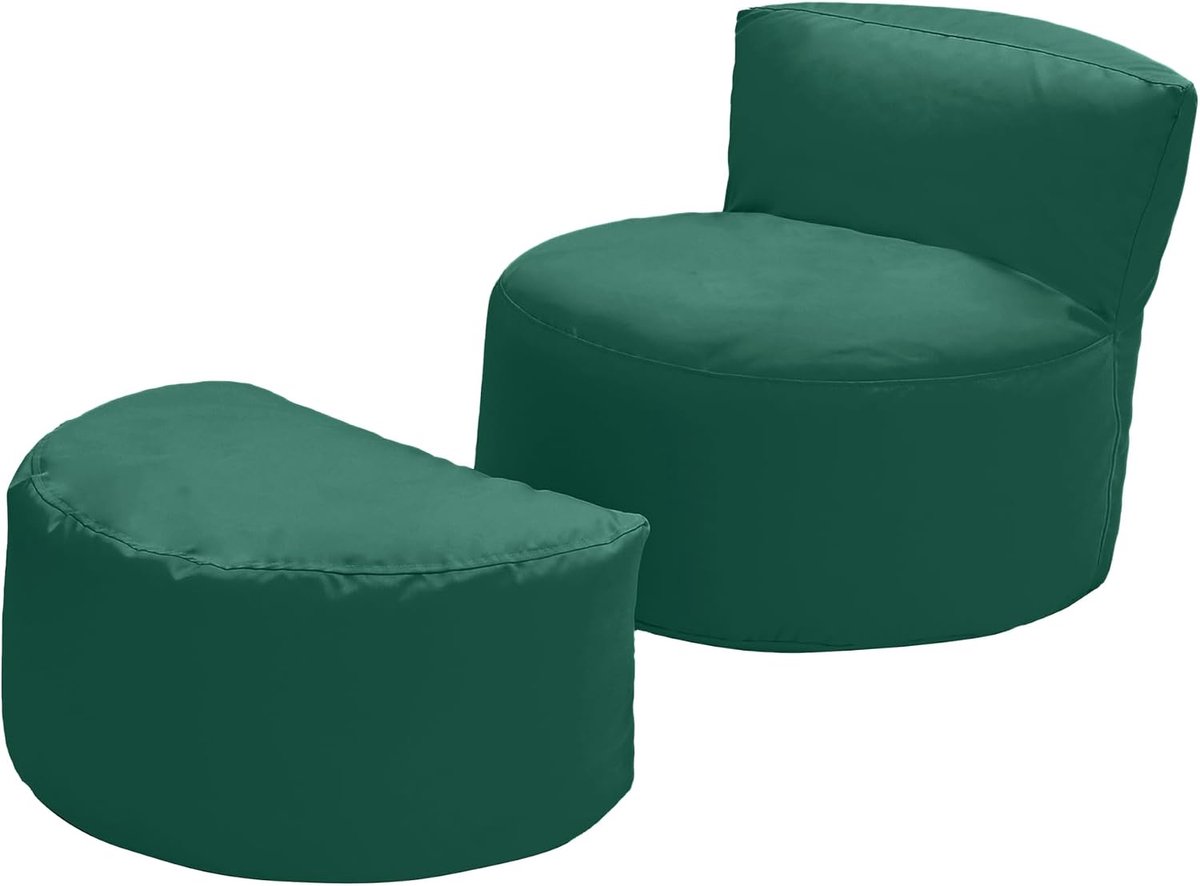 Loft 25 Kids Bean Bag with Footstool - Low Back Water Resistant Playroom Bean Bag Chair - ShopVlot