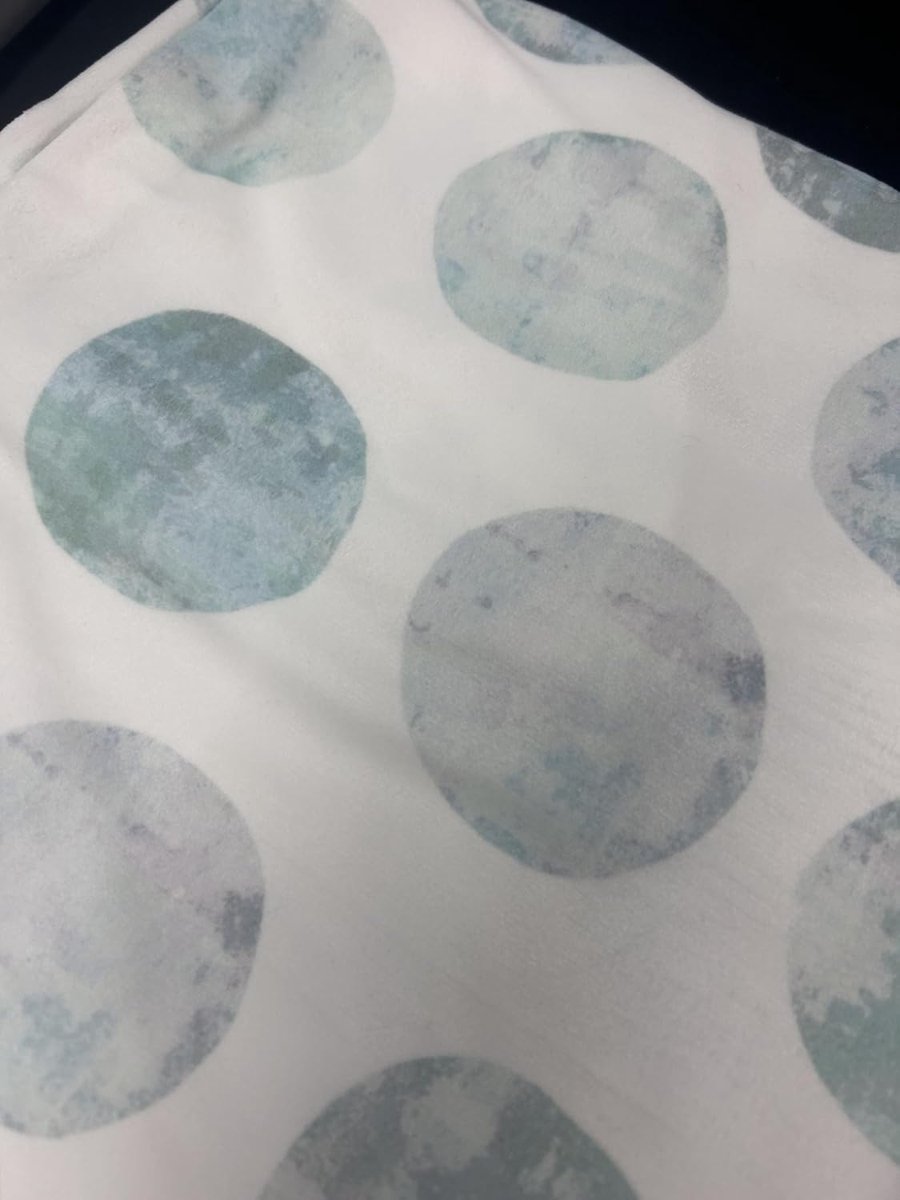 BB-Toy-Trades Pillowcase cushion cover in velvet look circles 50x50 cm white/mint aqua turquoise - ShopVlot