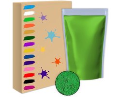 green 1kg Holi Gulal Powder water soluble Natural festival photo shoot Rangoli Colors rainbow powder sacred color bag - ShopVlot