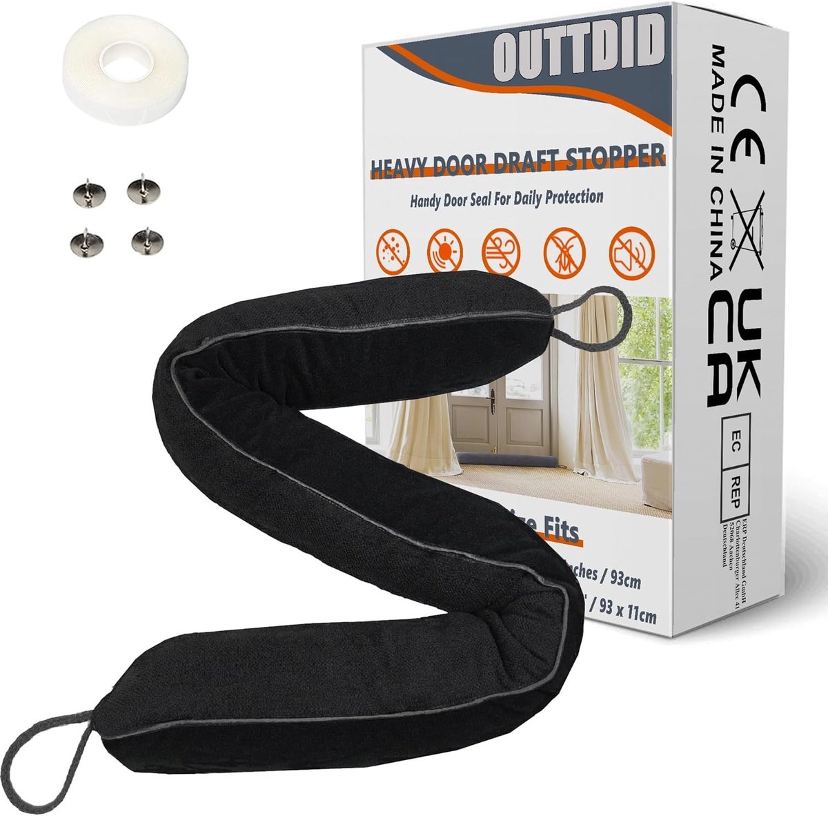 Weighted Door Draft Stopper Under Door Seal for Bottom of Door, 36" - ShopVlot