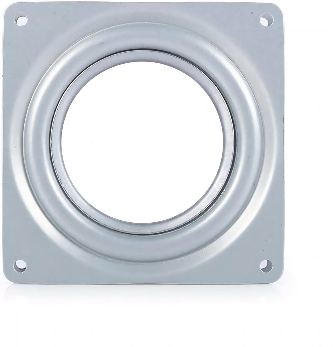 Swivel Bearing, 10 cm, Square, 360 Degree Turning Plate, Metal Swivel Plate for TV Shelf, Desk, Dining Table - ShopVlot