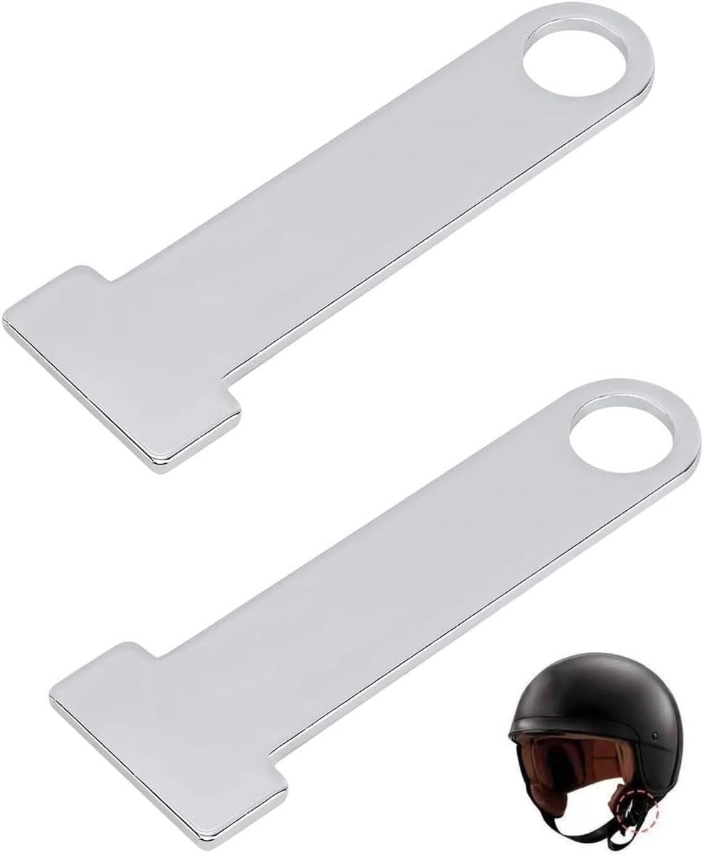 Helmet Lock, 2 Pieces Motorcycle Helmet Lock, Stainless Steel Buckle, Safety Clasp, D-Ring Lock, Lightweight, Robust - ShopVlot