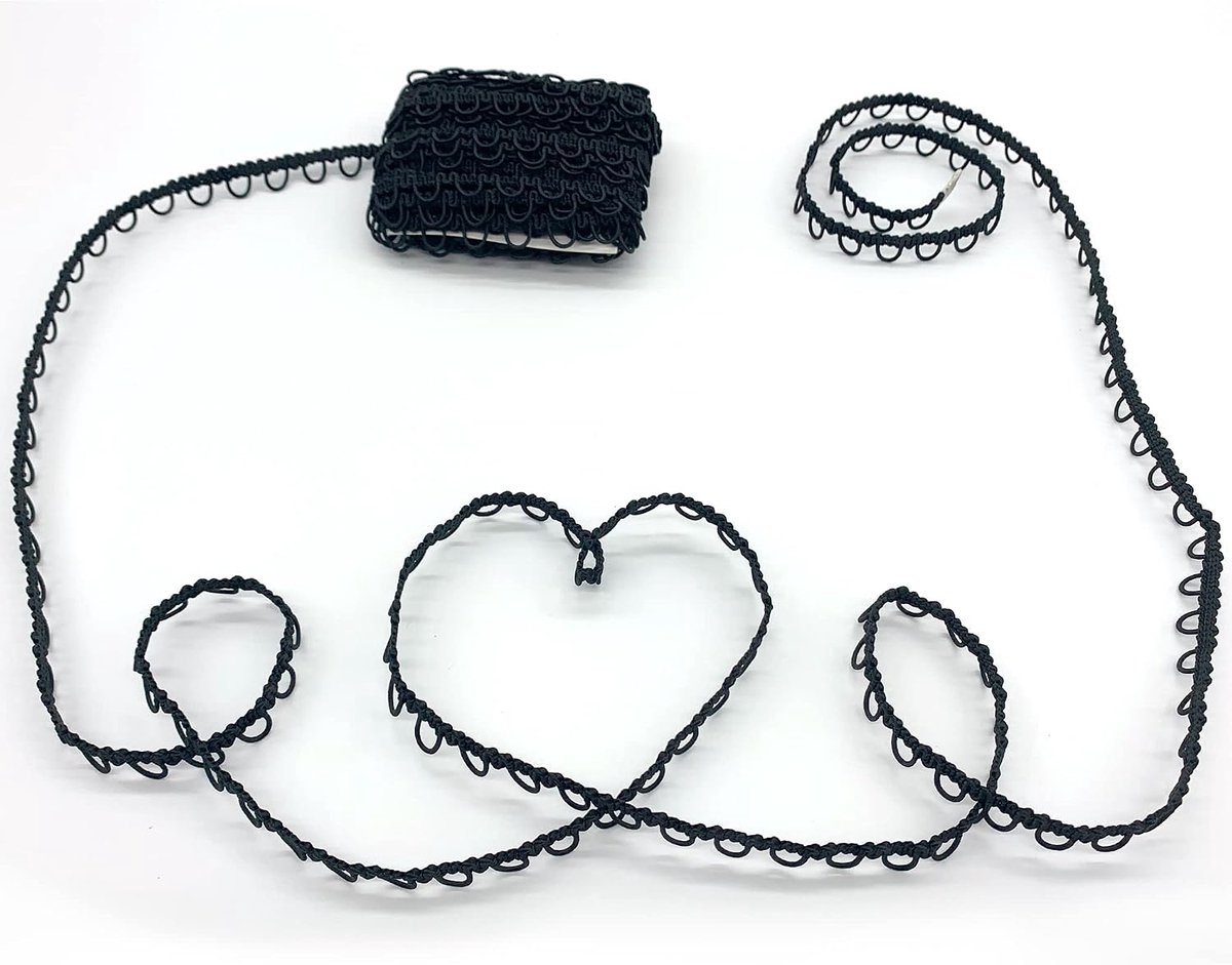Elastic buttonhole Elastic with buttonhole Roll elastic cord with eyelet 5m buttonhole elastic cord ladies collar - ShopVlot