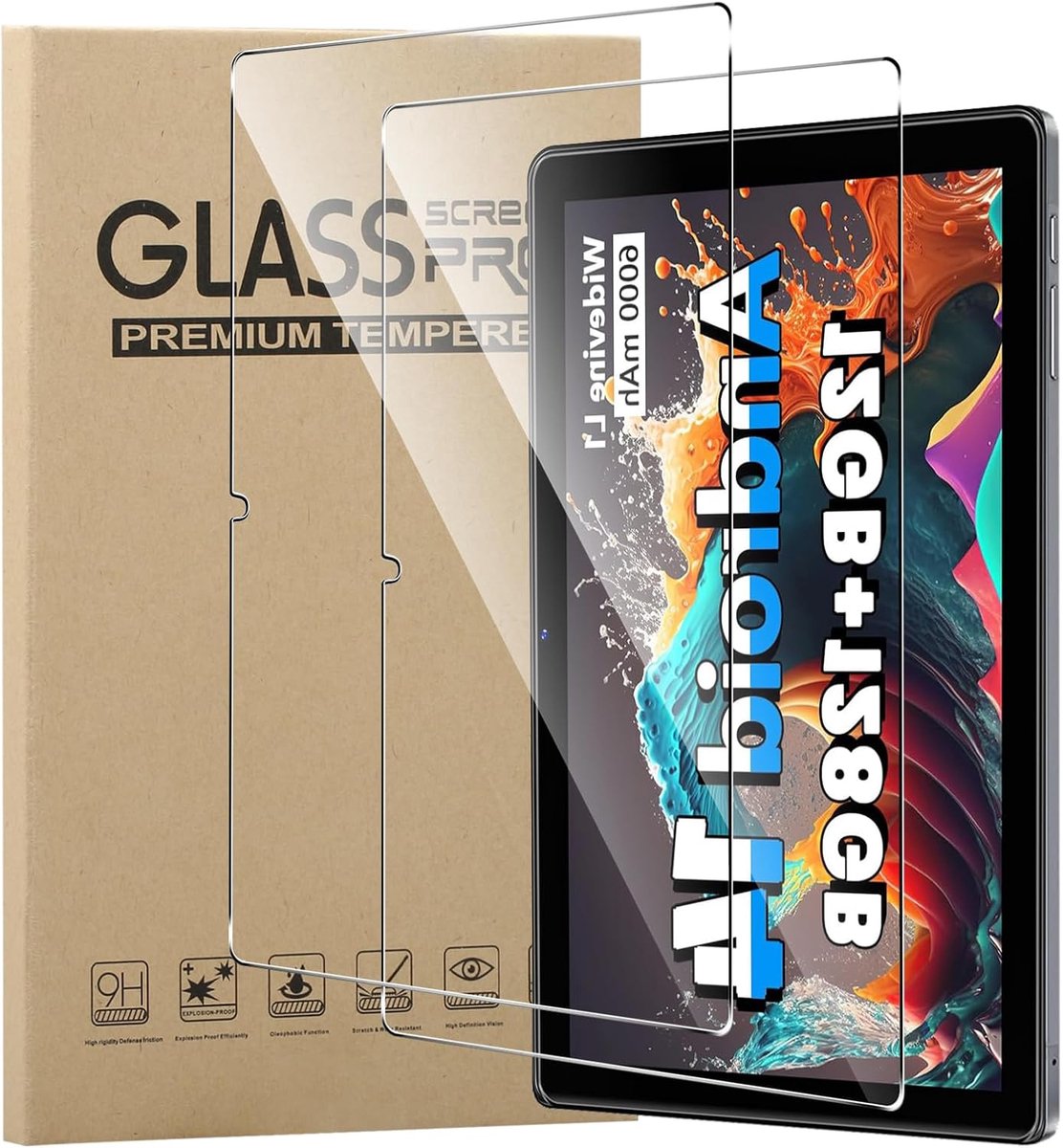 MEMELOKA Protective Film for Hasskya K70 10.1 inches, Pack of 2 [High Sensitivity] Anti-Bubble, Anti-Fingerprint, 9H - ShopVlot