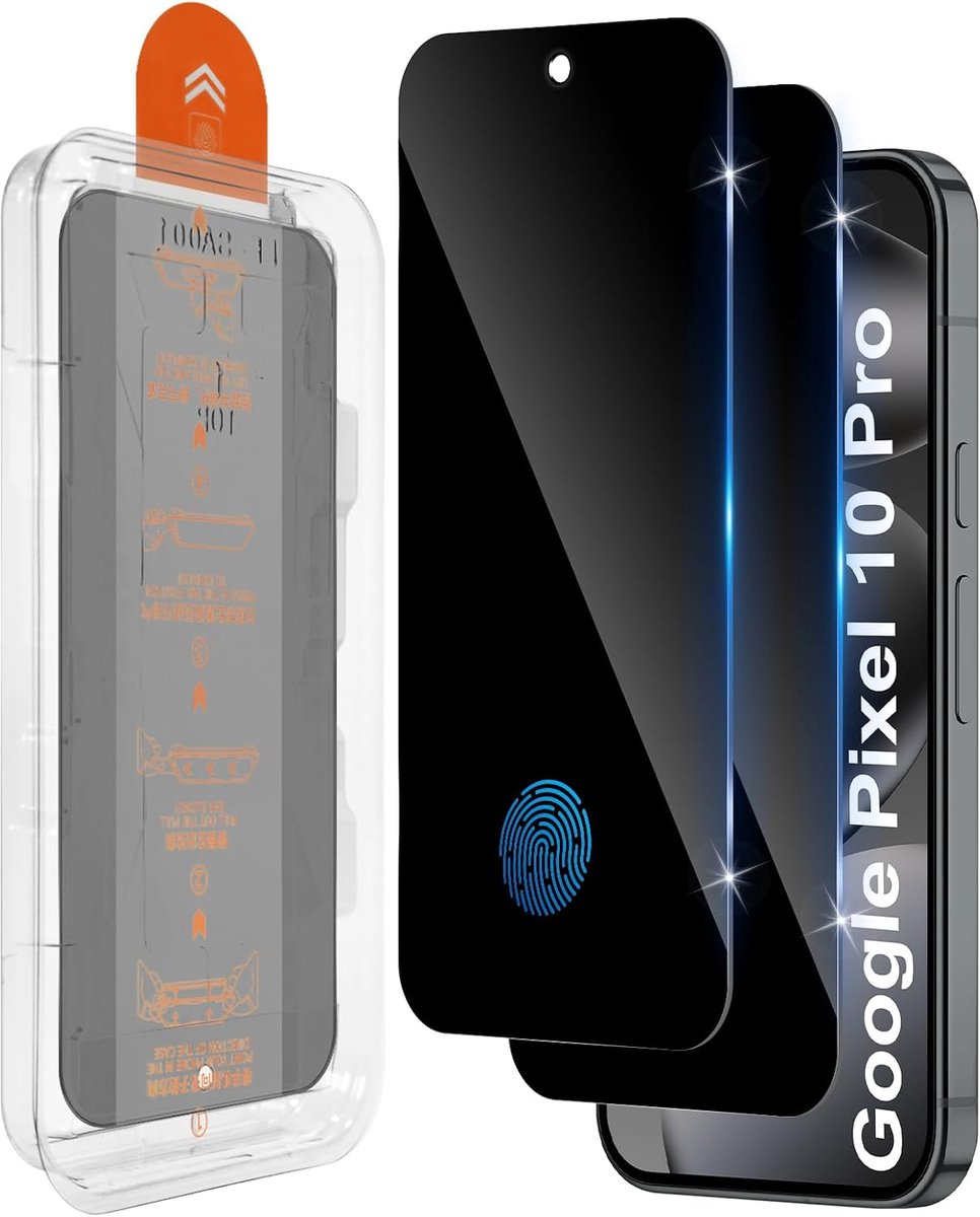 Inkijkbescherming voor Google Pixel 10/10 Pro/Pixel 9/9 Pro voor pantserglas, autoinstallatie, 9H-hardheid - ShopVlot