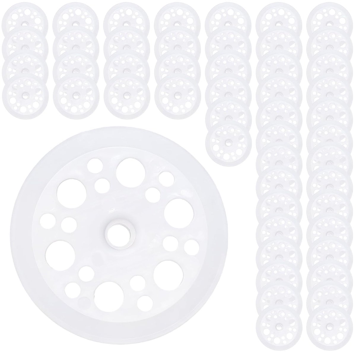Pack of 200 polypropylene washers for insulation, 46 mm, for fixing and supporting foam insulation boards - ShopVlot