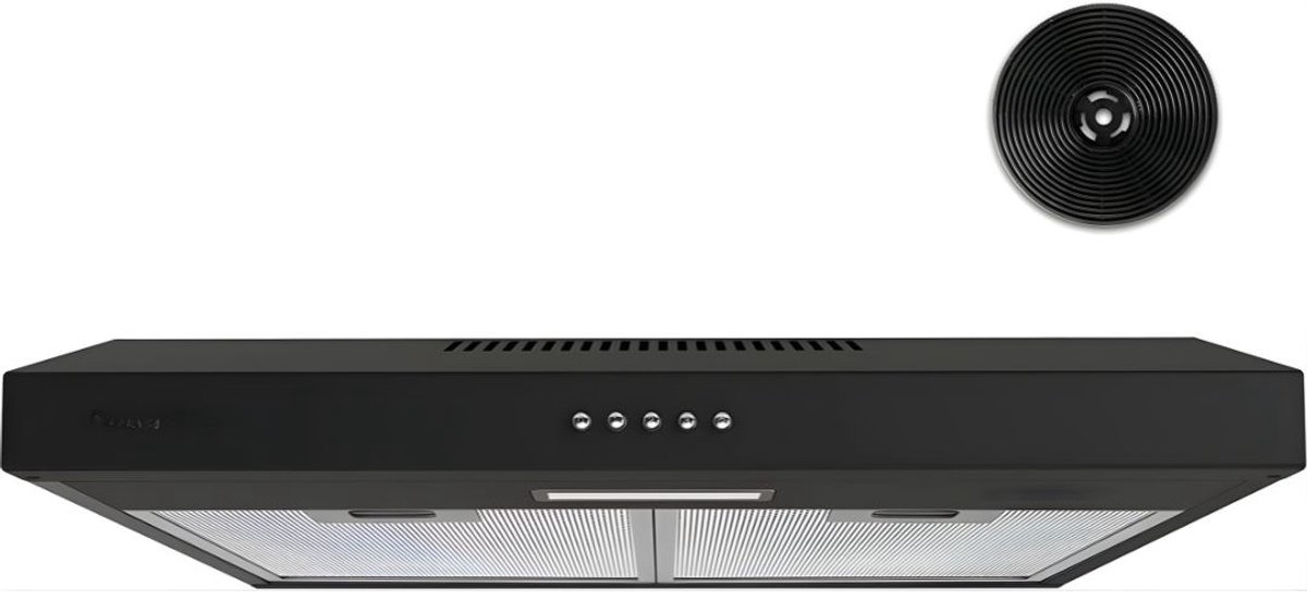 KIRA® Afzuigkap - 3 Snelheden met LED - Onderbouw Afzuigkap 60 cm - Zwart - 10cm x 48cm x 60cm