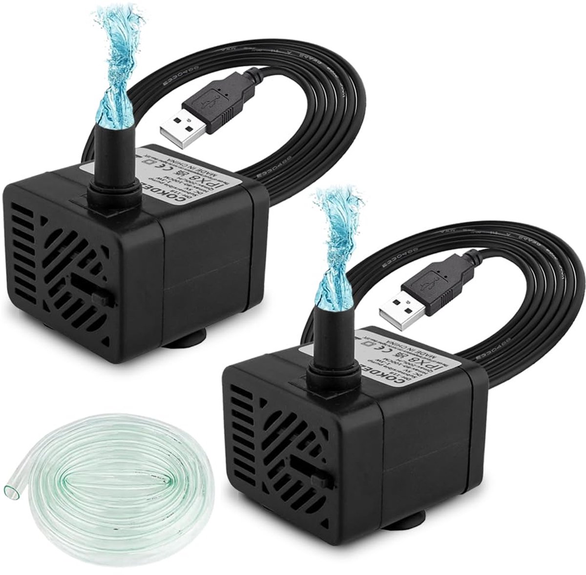 USB dompelpomp, DC 5 V, 1-3 W, 200 l/u, USB-stekker, mini-instelbare ultra stille pomp voor aquarium, vijver - ShopVlot