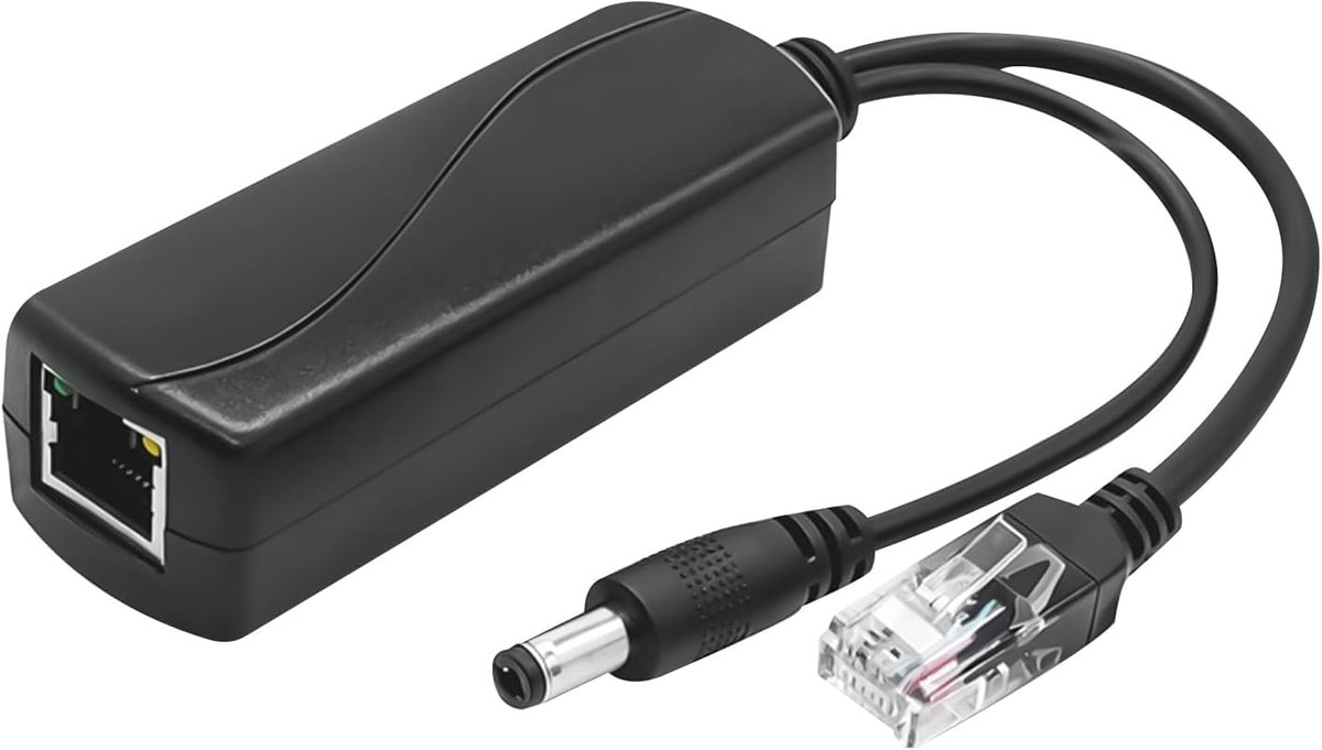 Splitter PoE 12V PoE Adapter Active Gigabit 48V to 12V 2A DC Connector 0.5 x 0.3cm Converter Power Over Ethernet - ShopVlot