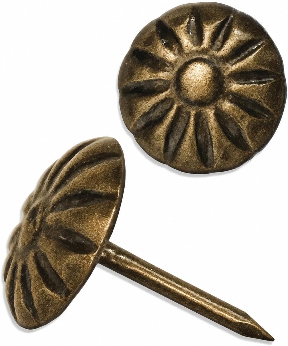 Decoratieve spijkers 100 stuks - 11 mm brons - antiek stijl - ideaal voor meubels - ShopVlot