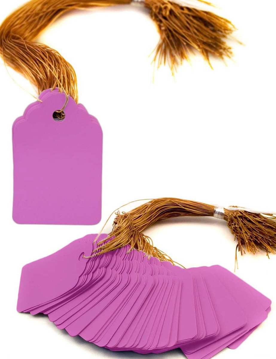 Plantlabels met koord - 3,5 x 2,5 cm - weerbestendig - houd overzicht in je tuin - ShopVlot