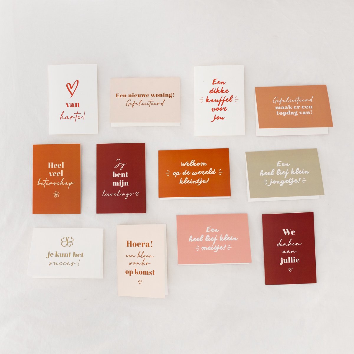 WeLikeToLove Kaarten - Wenskaarten - Kaartjes - Kaartenset - Postkaarten - Versturen - Set - A6