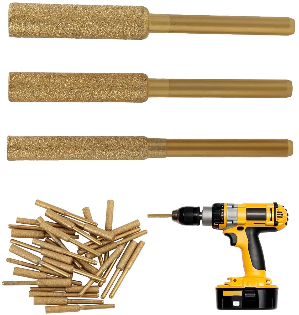 Diamant kettingslijper set 30pcs - 4mm, 4.8mm, 5.5mm - slijpen en polijsten - voor hout en metaal - ShopVlot