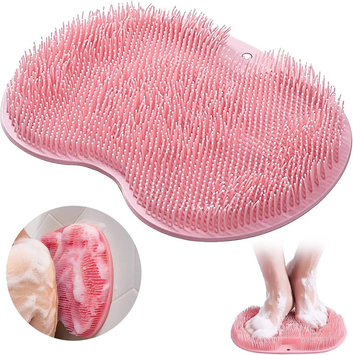 Massagepad met antislip - siliconen - voor voeten en rug - ontspannende douche massage - ShopVlot